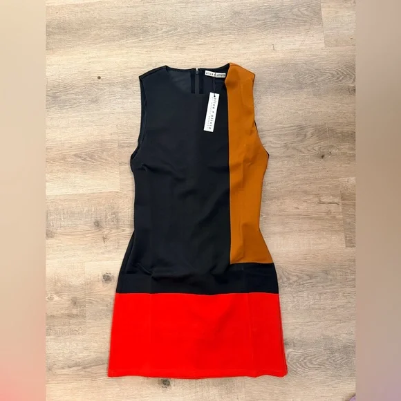 Alice + Olivia Colorblock Mini Dress - Picture 1 of 4